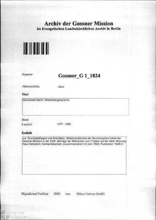 Dienststelle Berlin. Mitarbeitergespräche