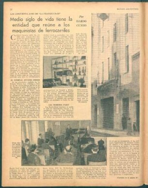 Medio siglo de vida tiene la entidad que reúne a los maquinistas de ferrocarriles : Los cincuenta años de "La fraternidad"