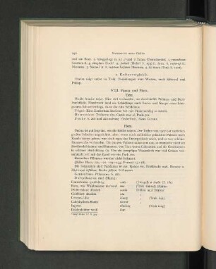 VIII. Fauna und Flora.