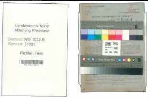 Entnazifizierung Felix Richter , geb. 07.02.1911 (Ingenieur)