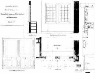 Kirchheim (Neckar): Empfangsgebäude Kassenraum Schalterfenster (Ansichten,Schnitte)