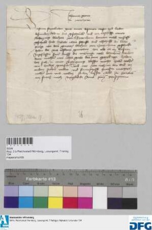 Johannes Graf zu Wertheim schreibt an die Stadt Nürnberg in Sachen eines Richtigungsbriefes mit Eberhart von Tottenheim jun.