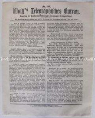 Nachrichtenblatt zum Kriegsgeschehen im 1. Weltkrieg