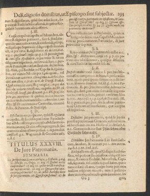 Titulus XXXVIII. De Jure Patronatûs