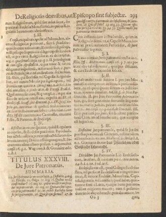 Titulus XXXVIII. De Jure Patronatûs