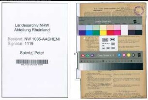 Entnazifizierung Peter Spiertz , geb. 10.02.1899 (Bergmann)