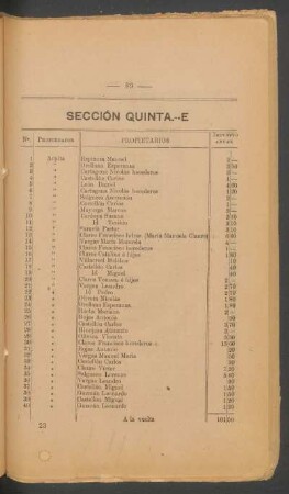 Sección quinta. - E