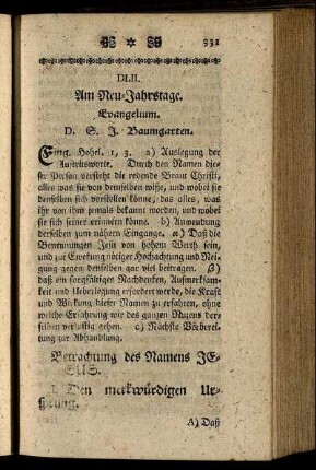 DLII. Am Neu-Jahrstage. Evangelium.