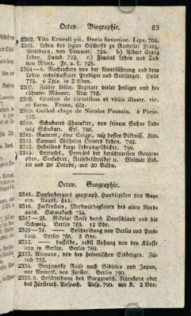 85-96, Octav, Geographie.