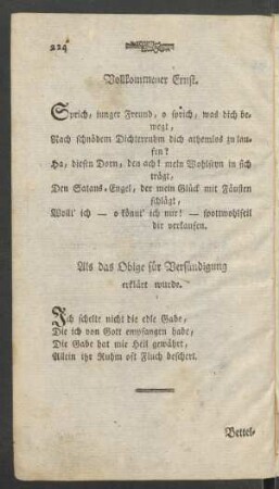 Vollkommener Ernst