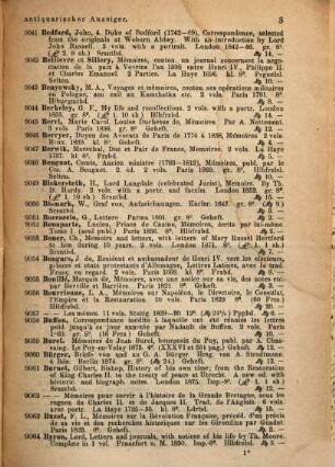 Antiquarischer Anzeiger von Joseph Baer & Co., Frankfurt a.M.. 281. 1878, Juli