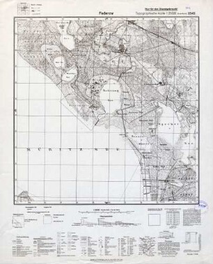 2542 Federow, Topographische Karte 1:25000 (4 cm - Karte)