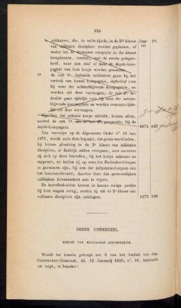 Derde onderdeel. Reizen van militairen afzonderlijk