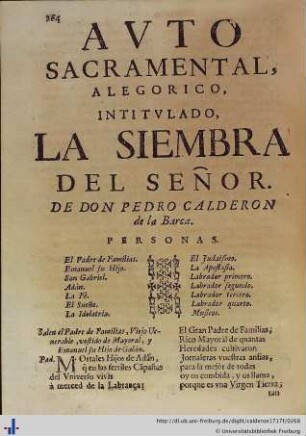 La Siembra del Señor.