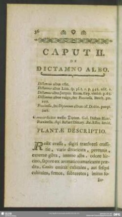 Caput II. De Dictamno Albo