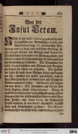 Von der Insul Ceram