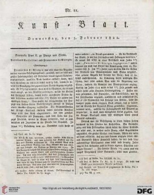 Nr. 11-20 (7. Februar - 11 März 1822)