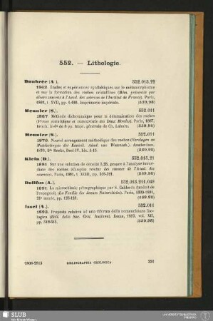 552. - Lithologie