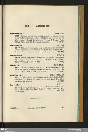 552. - Lithologie
