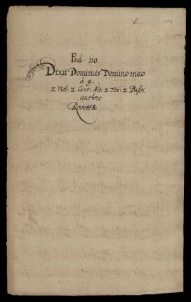 Dixit dominus : Stimmen