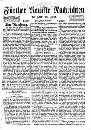 Fürther neueste Nachrichten für Stadt und Land. 1871,12 = Jg. 3