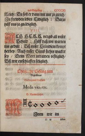 Christliche Gesäng zum Begräbnus.