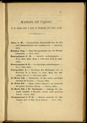 Autori ed Opere