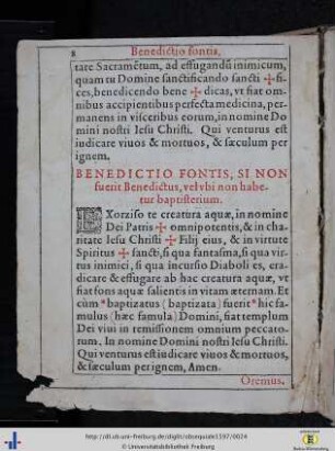 3. Benedictio Fontis.