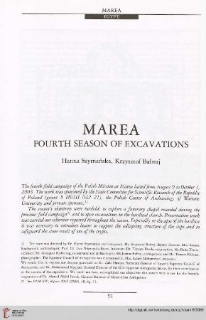 15: Marea : fourth season of excavations
