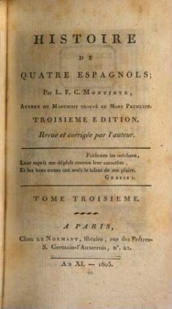 Histoire de quatre Espagnols, 3
