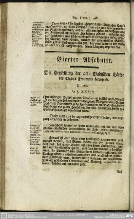 Vierter Abschnitt. Die Herstellung der alt-Badischen Hälfte des Closters Frauenalb betreffend