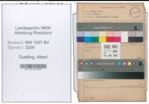 Entnazifizierung Albert Duetting , geb. 31.01.1917 (Student)