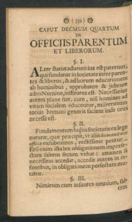 Caput Decimum Quartum. De Officiis Parentum Et Liberorum.