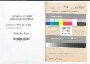 Entnazifizierung Else Moeller , geb. 09.10.1902 (Buchhalterin)