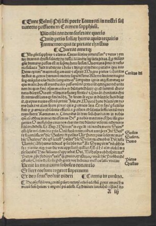 Enee Silvii Pii secundi poete Laureati in nostri salvatoris passionem Carmen sapphicum.