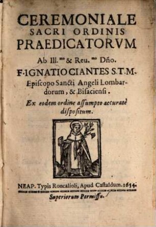 Ceremoniale Sacri Ordinis Praedicatorvm