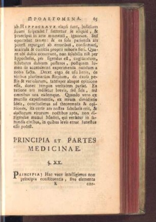 Principia et Partes Medicinae