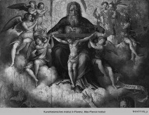 Dreifaltigkeit mit Maria und den Heiligen Franziskus, Antonius und Johannes der Täufer