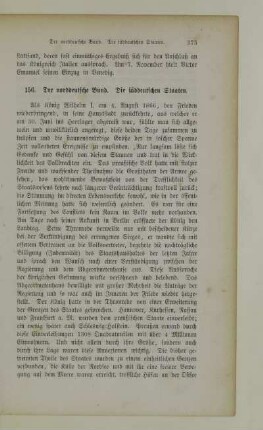 156. Der norddeutsche Bund. Die süddeutschen Staaten