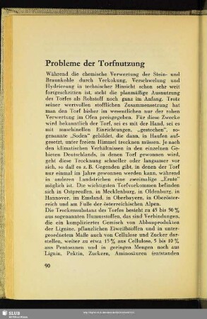 Probleme der Torfnutzung