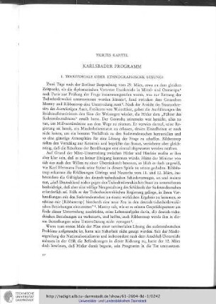 Viertes Kapitel: Karlsbader Programm