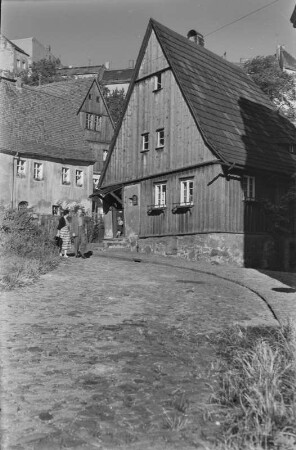 Bautzen. Blick auf das Hexenhäusel