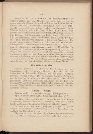 Die Alkalimetalle.