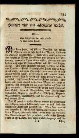 Hundert vier und achtzigstes Stück