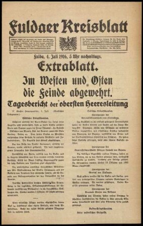 Ausgabe vom Dienstag, den 04. Juli 1916.