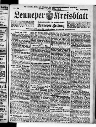 Lenneper Kreisblatt. 1830-1941