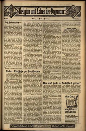 Vierte Ausgabe vom Sonntag, den 20. Oktober 1935.