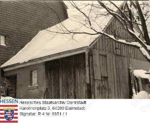 Brandau im Odenwald, Forsthaus - Bild 1 bis 3: Hofgebäude im Winter