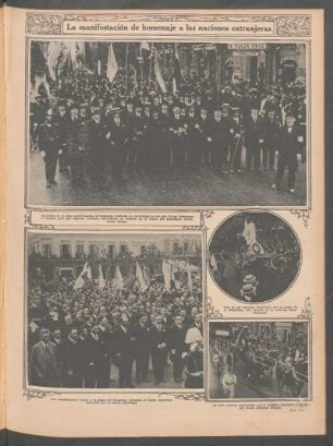 La manifestación de homenaje a las naciones extranjeras [Fotografías]