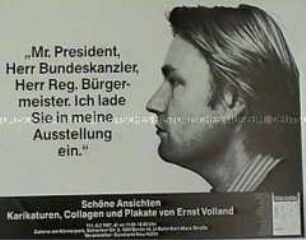 Ausstellungsplakat zu einer Ernst Volland-Plakatausstellung